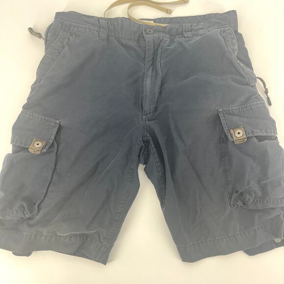 GAP Khakis Cargo Navy Mens Cotton Shorts Size 33 x 10 - Picture 1 of 8